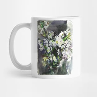 cherry blossom watercolor painting Mug